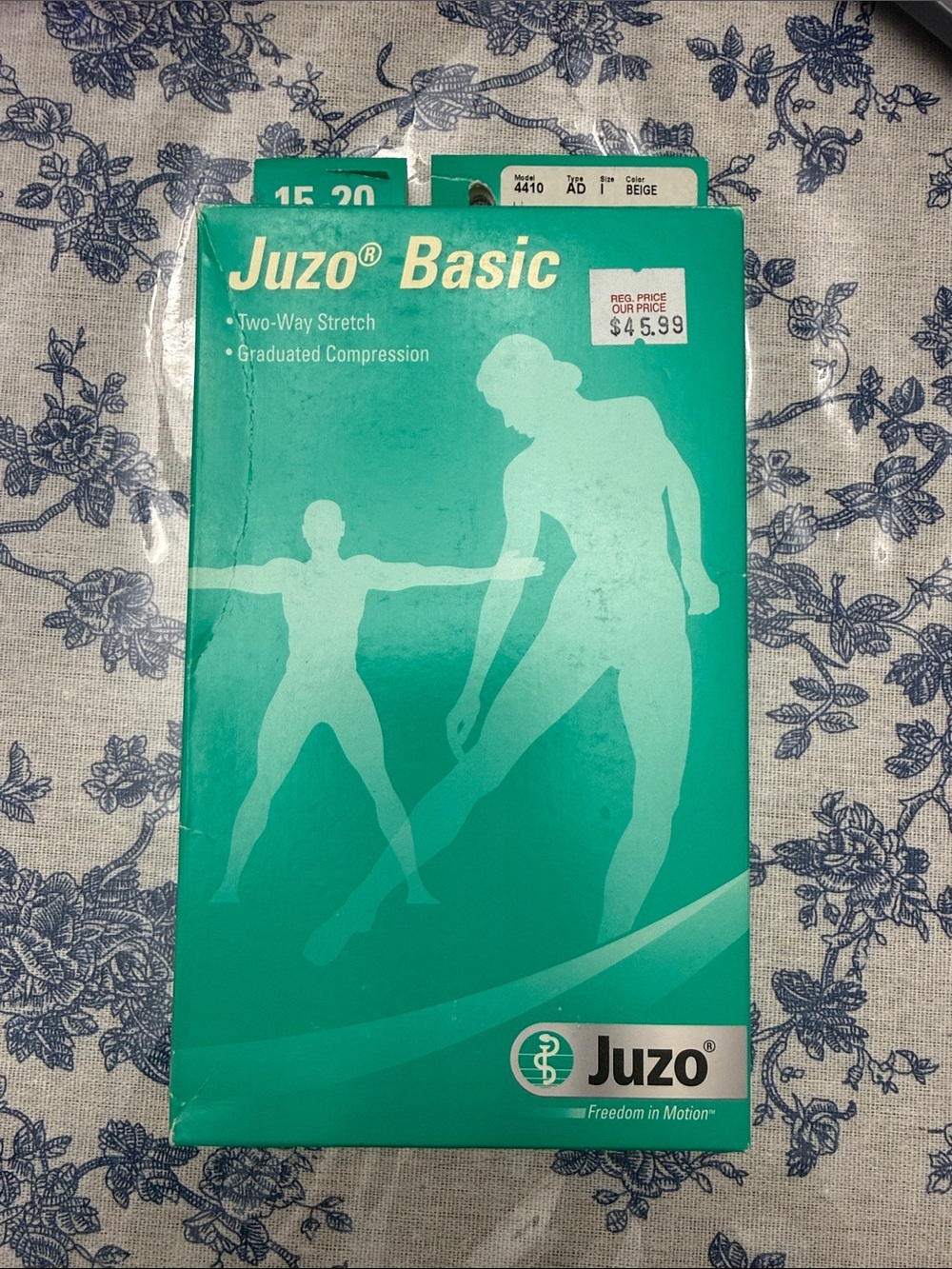 Basic Beige 15-20 Compression Stockings - Two-Way Model 4410 Size l